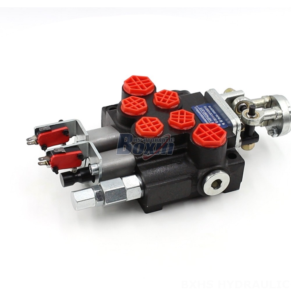 Advanced Hydraulic Control: P40 Micro Switch Joystick 2 Spool Monoblock Directional Valve for Demanding Applications main image